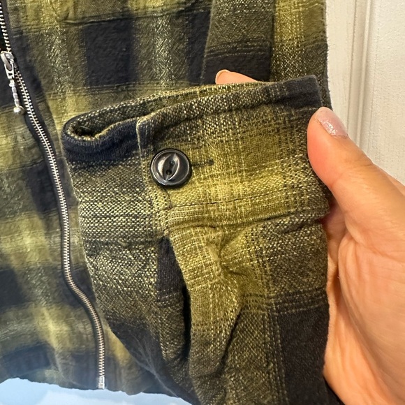STUSSY SOLD OUT Black and Olive Green Plaid Shirt Jacket | Size S | Cotton | - Picture 10 of 17